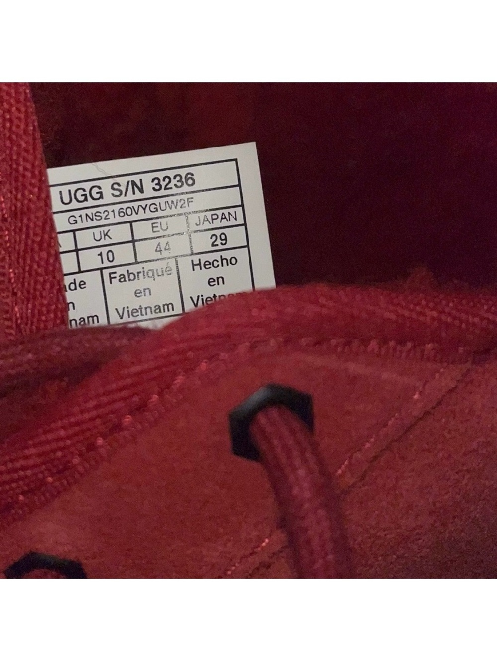 Men’s UGG Neumel Red Lace Up Suede Chukka Boots Size 11 - Picture 7 of 10
